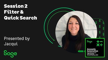 Sage 50 Accounts (UK) - IAD Session 2 - Filter and Quick search
