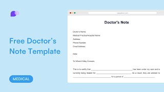 Doctor's Note Template