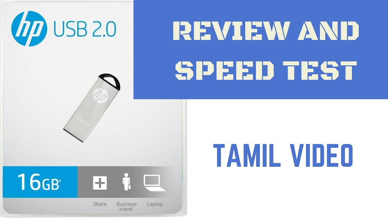 HP 16GB Pendrive Review and Speed Test │[தமிழ்] │TAMIL APPS TECH - YouTube