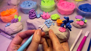 ASMR Sculpting a Clay Coral Reef (Whispered, Satisfying)