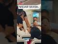 Video captured the moment a midair brawl erupted between two passengers on a London-bound flight.