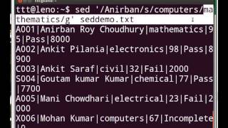 17 More on sed command English
