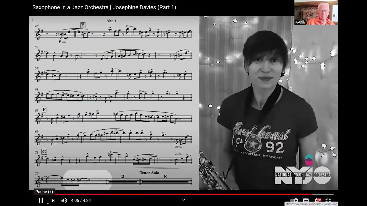 The NYJO Virtual Academy - Nigel Tully, National Youth Jazz Orchestra