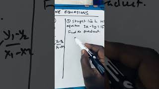 Straight Line Equations _ P1 (Gradients) in 57Seconds😊. #straightline #eq #viral #reels #tricks