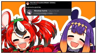 Ina sends Bae a long message of love on stream