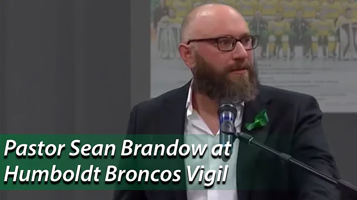 Pastor Sean Brandow at the Humboldt Broncos Vigil