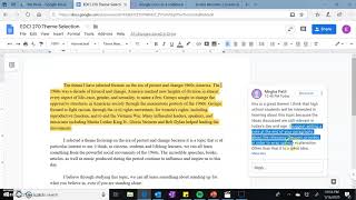 Screencast Demonstration: Google Docs