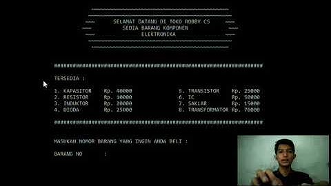 PEMBUATAN KASIR SEDERHANA DENGAN PROGRAM C++