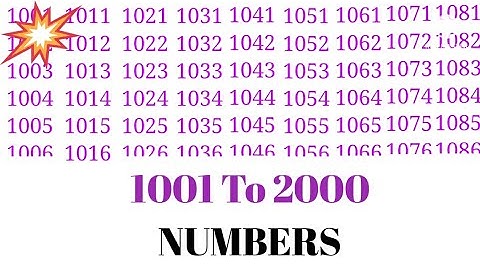 1001 to 2000 numbers learn by music on youtube ll 1001 to 2000 numbers ll 1001-2000"numbers learn😯😍