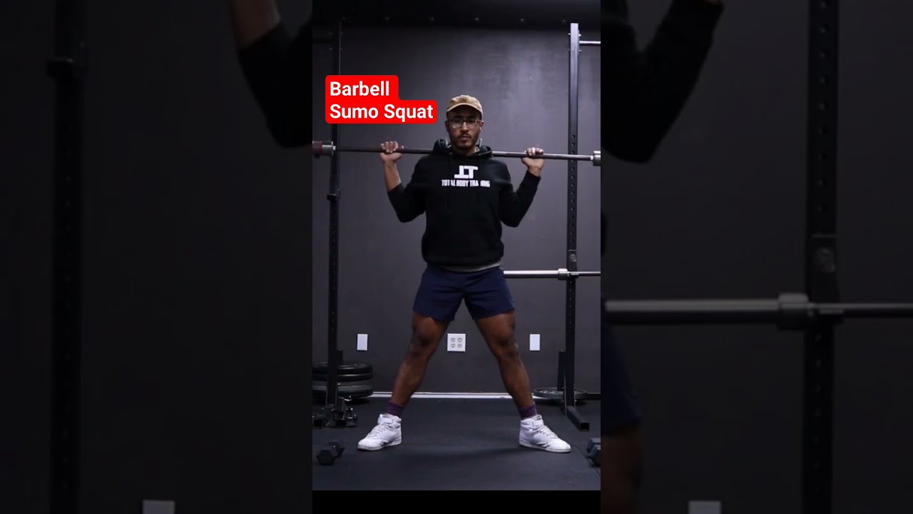 Sumo squat with barbell hotsell