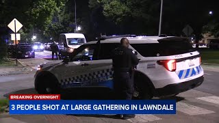 3 shot in large Lawndale gathering, Chicago police say