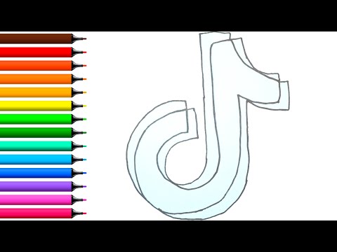 Как нарисовать Тик ток / how to draw a tick tok / coloring / Раскраска