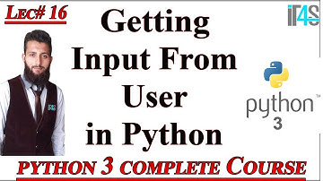 Python Tutorial in Urdu | Hindi | Getting Input From User in Python | Taking Users Input in Python