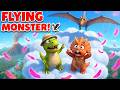 We're Going on a TICKLE-MONSTER of the Sky Hunt! 🪶 Flying Dino Adventure Song for Kids