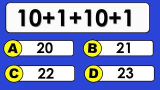 Simple Math Quiz | 10 Addition Questions - YouTube