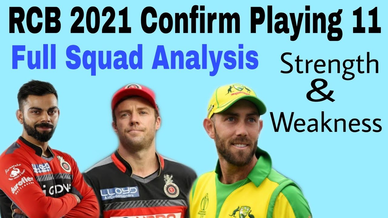 rcb playing 11 2021 / rcb 2021 squad / rcb team analysis 2021 / ipl 2021