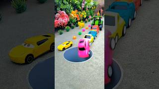 Farming tractor pushing pink yellow Green And red capit #jcbtoy​ #jcb​ #jcbjcb​ #jcbvideo​ #vairal​