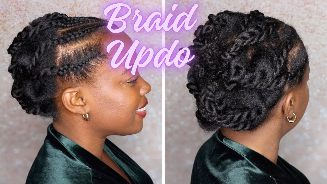 Real-Time Braid Updo Tutorial | 4C Hair - YouTube