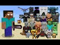 Herobrine vs all mobs in minecraft