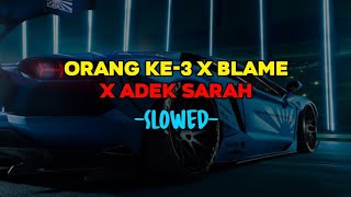 DJ REMIX ORANG KE-3 X BLAME X ADEK SARAH SLOWED