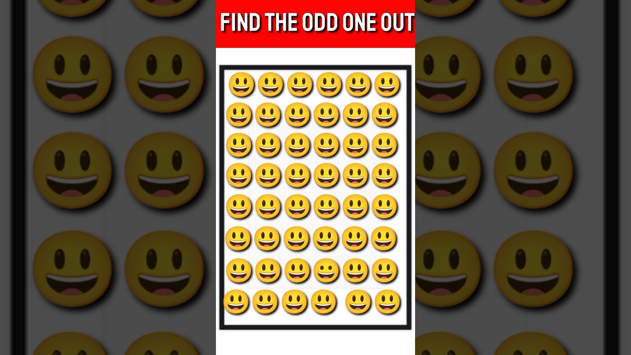 FIND ODD ONE OUT EMOJI 🤔 [ BRAIN VISIBLE 💥💥 Find Challenge..