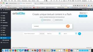 How To Install Articoolo's Robot Article Writer WordPress Plug-In