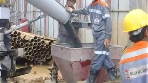 Thi công cọc barrette tường vây