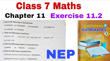 Class 7 Maths Exercise 11.2 Solutions | Standard Form | Power and Exponents | Evergreen Mathematics