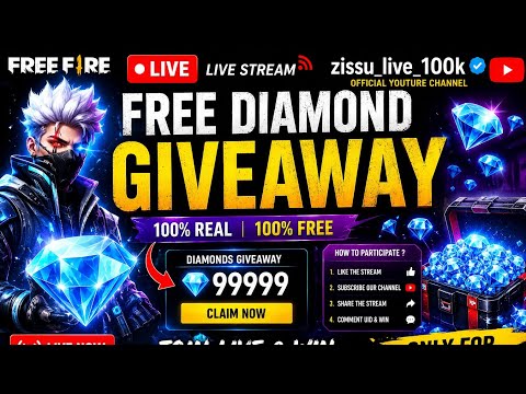 🎮 Welcome to ZISSU_LIVE_100K!🔴 FREE FIRE LIVE GIVEAWAY