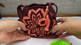 monedero en crochet técnica wayuu  tutorial completo #crochet  #creacionesmarycrochetcolombia