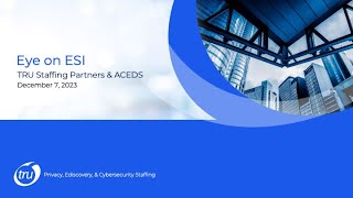 Eye on ESI December 2023