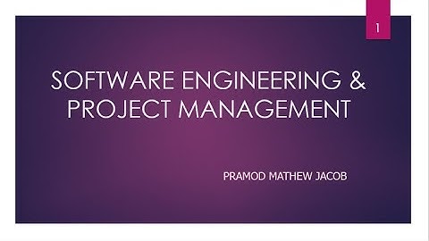 Software Engineering & Project Management - Software Maintenance - Part 1 by Pramod Mathew Jacob