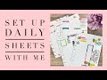 PLAN WITH ME 〰️ SETTING UP DAILY SHEETS 〰️ THE HAPPY PLANNER