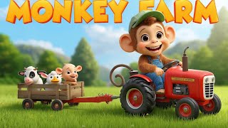 Monkey | Tractor Trouble, Baby Animal Rescue & Farm Fun Ending | Monkey Cartoon haha Toon World screenshot 3