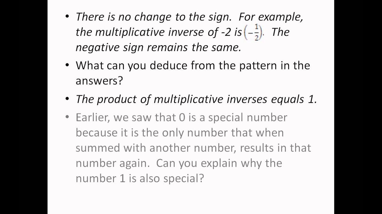 05 Using the Identity and Inverse Properties to Write Equivalent ...