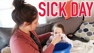 SICK DAY ROUTINE! 3 KIDS WITH THE FLU :(