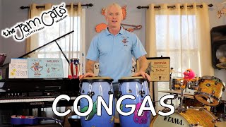 Preschool Music Class - Congas - Music Instruments #27 | The Jam Cats Music | Kids Songs