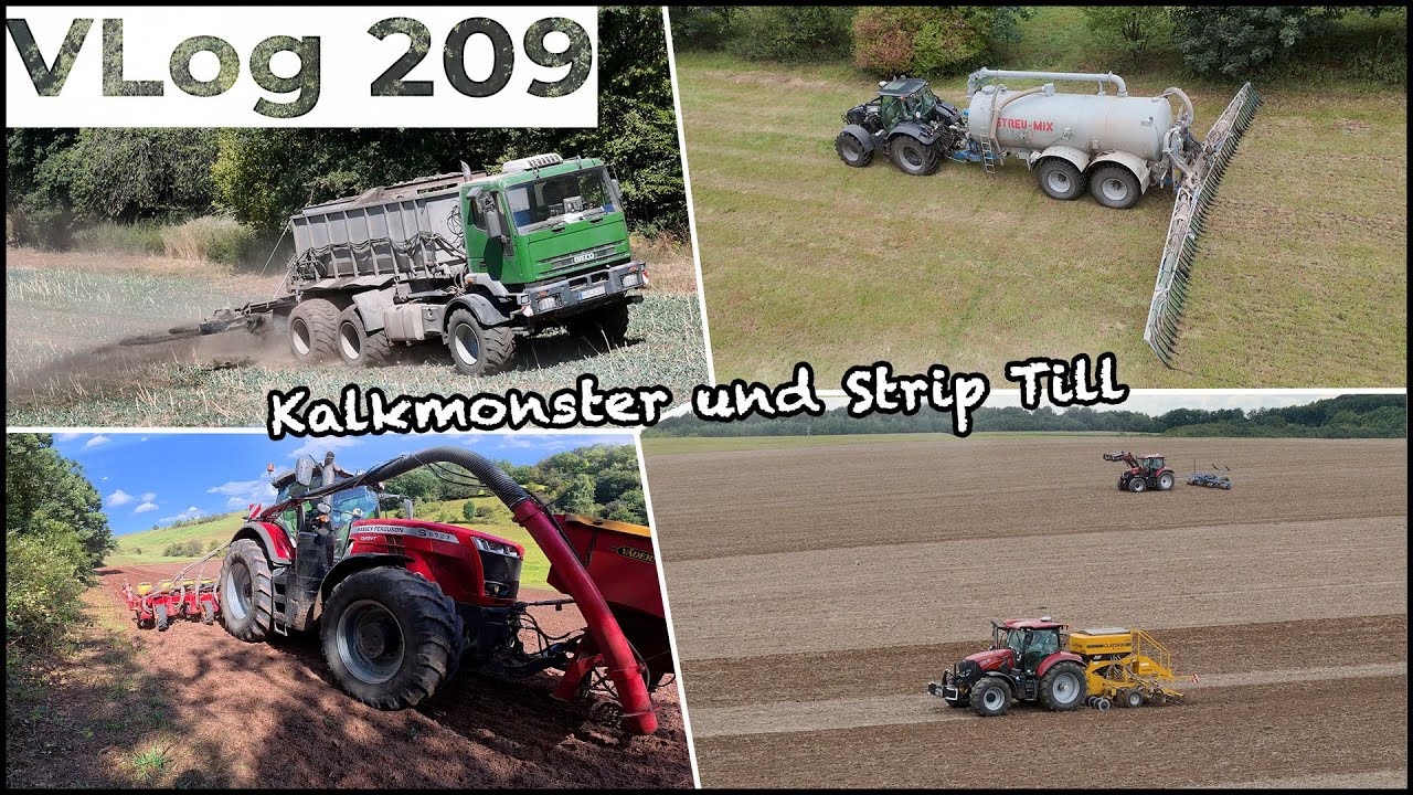 FarmVLOG#209: Das Kalkmonster ist wieder da, Raps in Strip Till und Einzelkorn und Gülle muss raus!