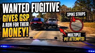 Wanted Fugitive Gives GSP a Run for Their Money | Spike Strips & Multiple PIT Attempts! Update