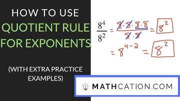How to use the Quotient Rule for Exponents | Mathcation