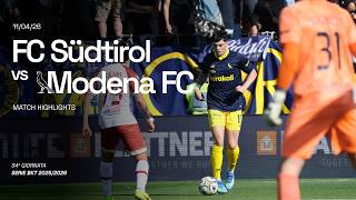 Highlights Serie Bkt Sudtirol - Modena 1-1