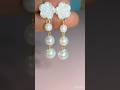 Pearl earrings #diy #handmade #jewellery #shorts