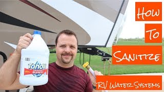 how to sanitize an RV water tank  Do it Yourself
