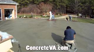Stamped Concrete Driveway Time Lapse by ConcreteVA.com