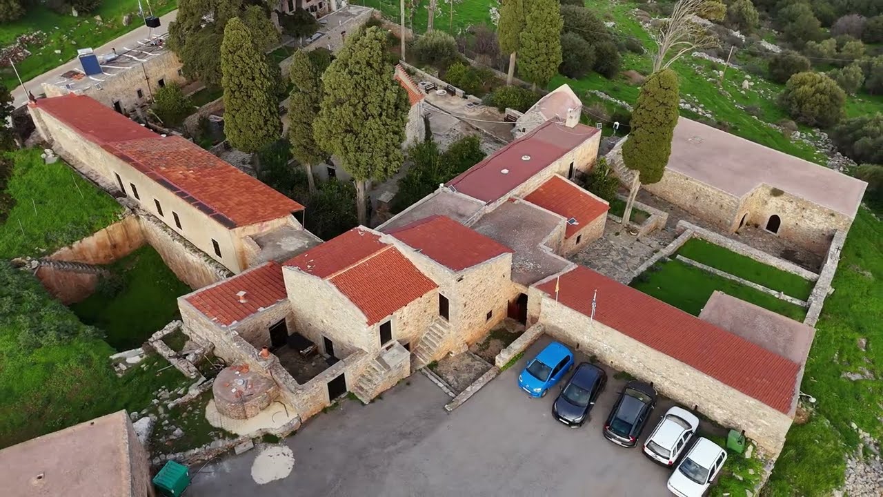 Areti Monastery - Lasithi Crete - 4K drone film