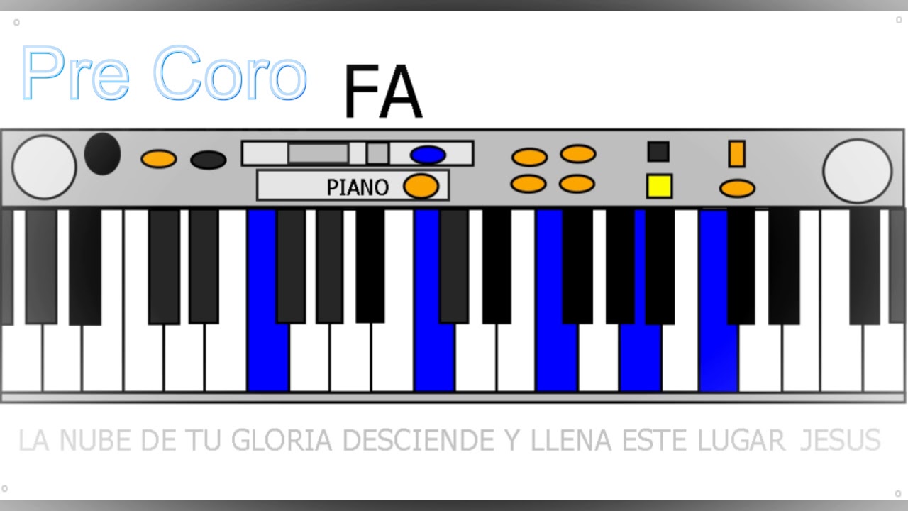 La Nube De Tu Gloria Generacion 12 Tutorial de acordes Piano YouTube
