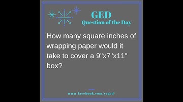 GED QOD: Surface Area Word Problem
