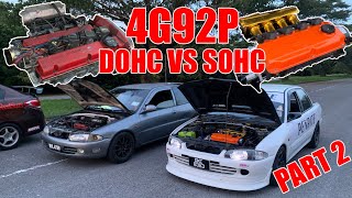 4G92 Sohc Vs 4G92 Dohc Drag Race. Rematch