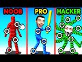 Noob, Pro & Hacker Face Off in 3D Angle Fight 🎮