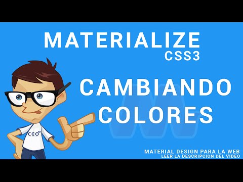 MaterializeCss  - Cambiando colores a los elementos (Video Extra)